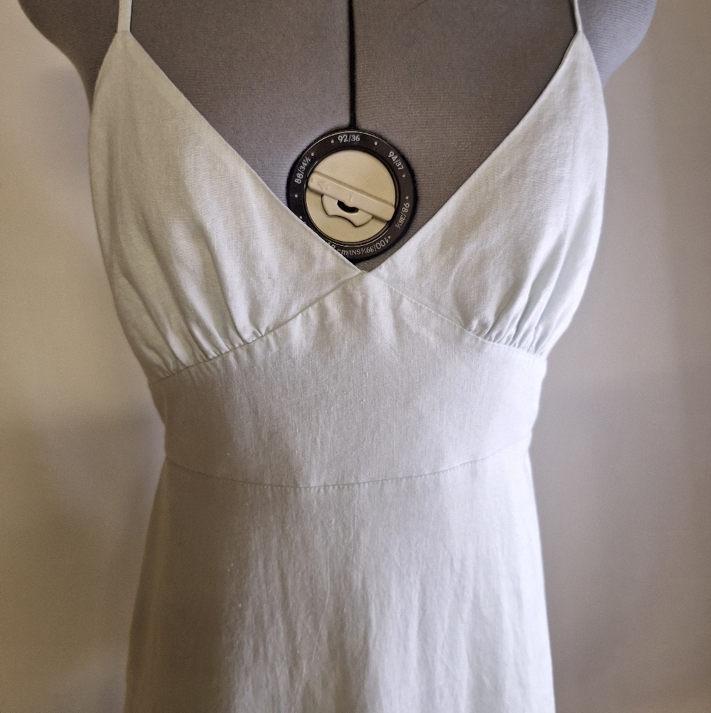 Forever 21 Light Blue Halter Dress Size Small Linen/ Rayon